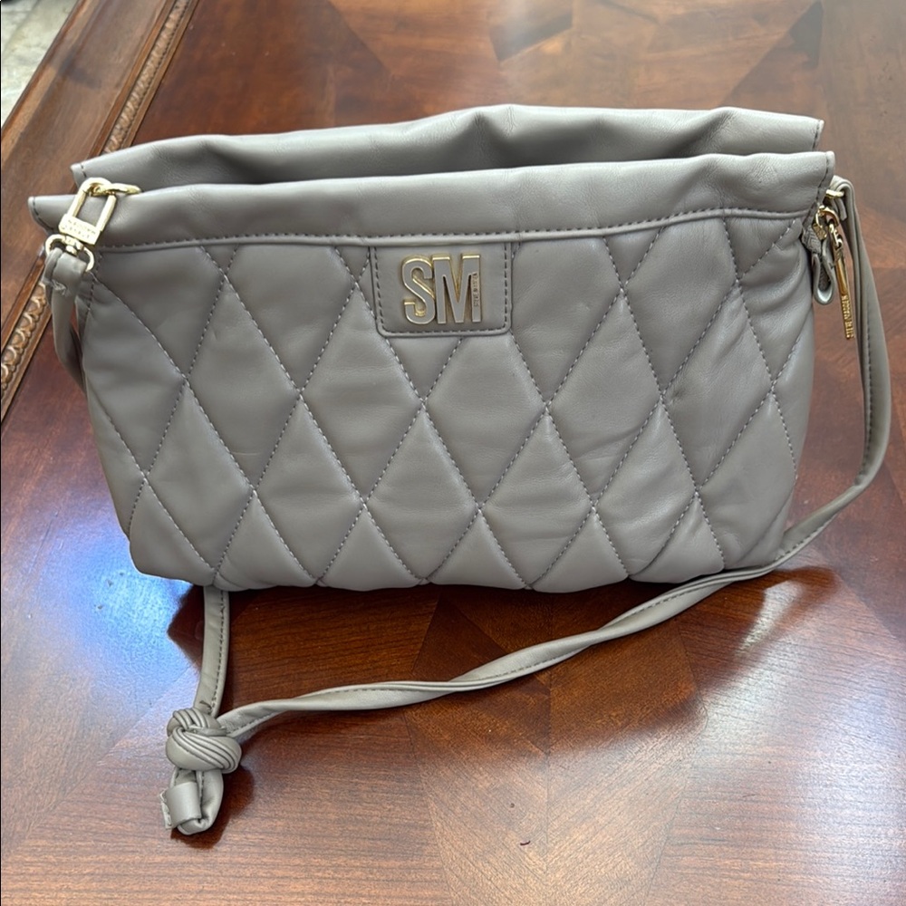 Steve Madden Quilted Crossbody Bag in Taupe